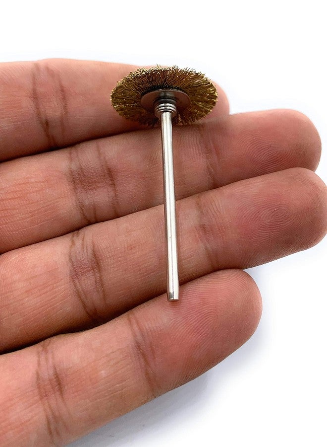 Aone Brass Wire Wheel End Brush 10pcs for Finishing, Deburring, Rust Removal & Cleaning for Dremel Rotary Tool,Micro Hand Motor,Polishing Motor for Jewellery Making, Watchmaking, Model Making - Image 5